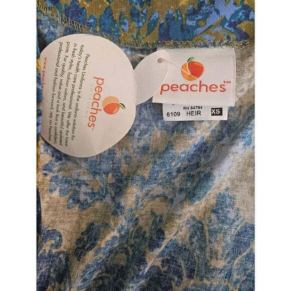 Peaches cotton uniform top/smock. Size XS. NWT. - Picture 3 of 4